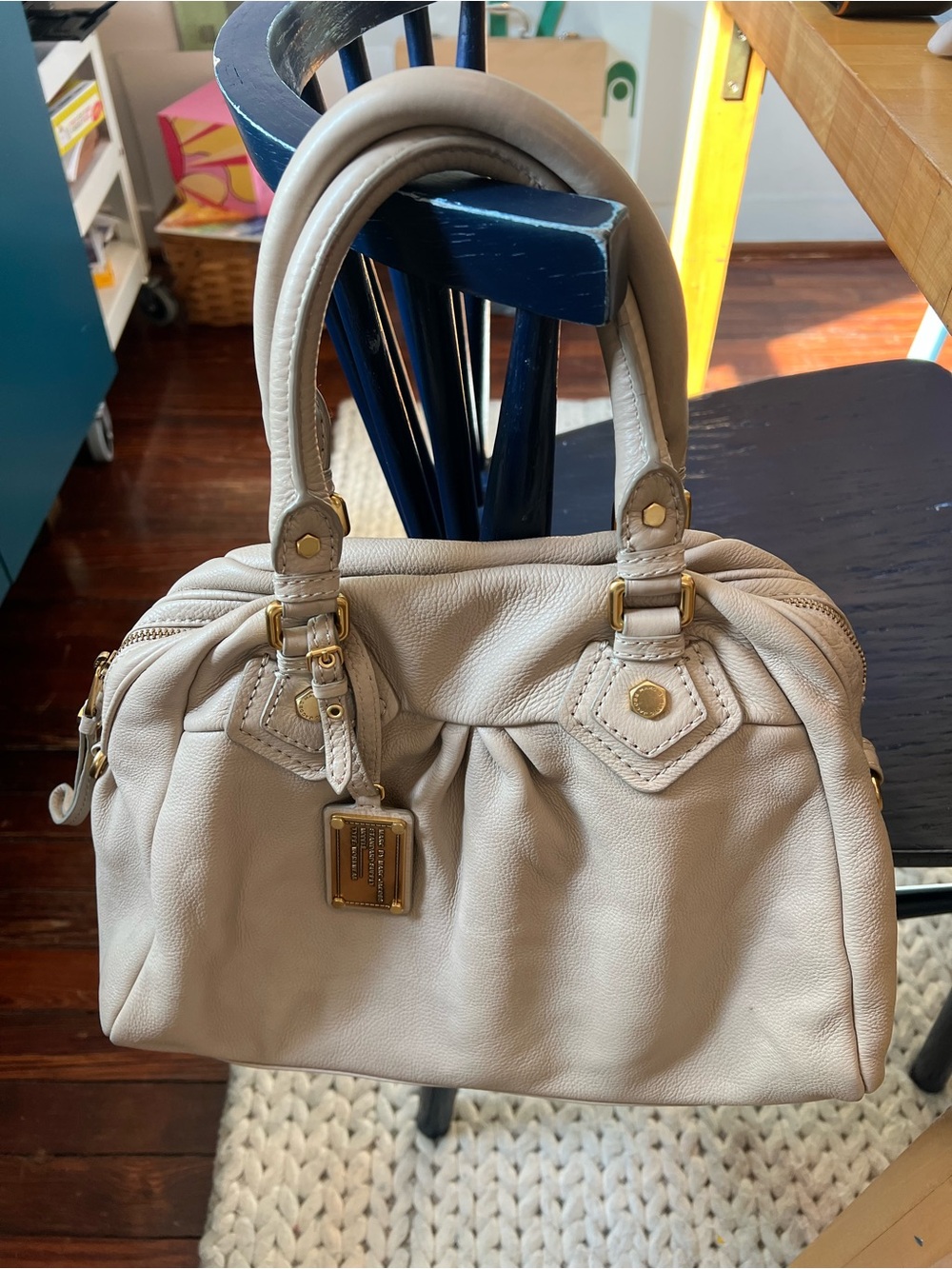 Marc by MARC JACOBS Classic Gray Leather Satchel crossbody bag